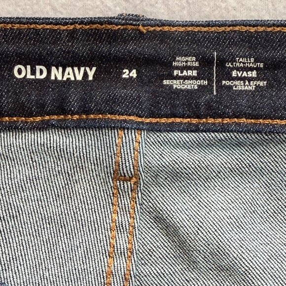 Old Navy Women's High-Rise Flare Leg Stretch Blue Denim Jeans Plus Size 24 NWT - Picture 5 of 10